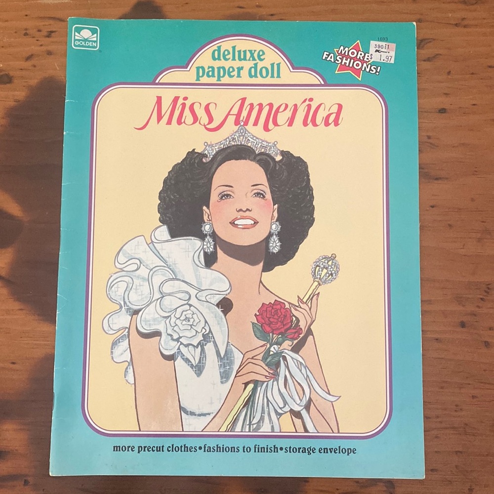 Vintage deluxe paper doll book Miss America beauty pageant uncut new